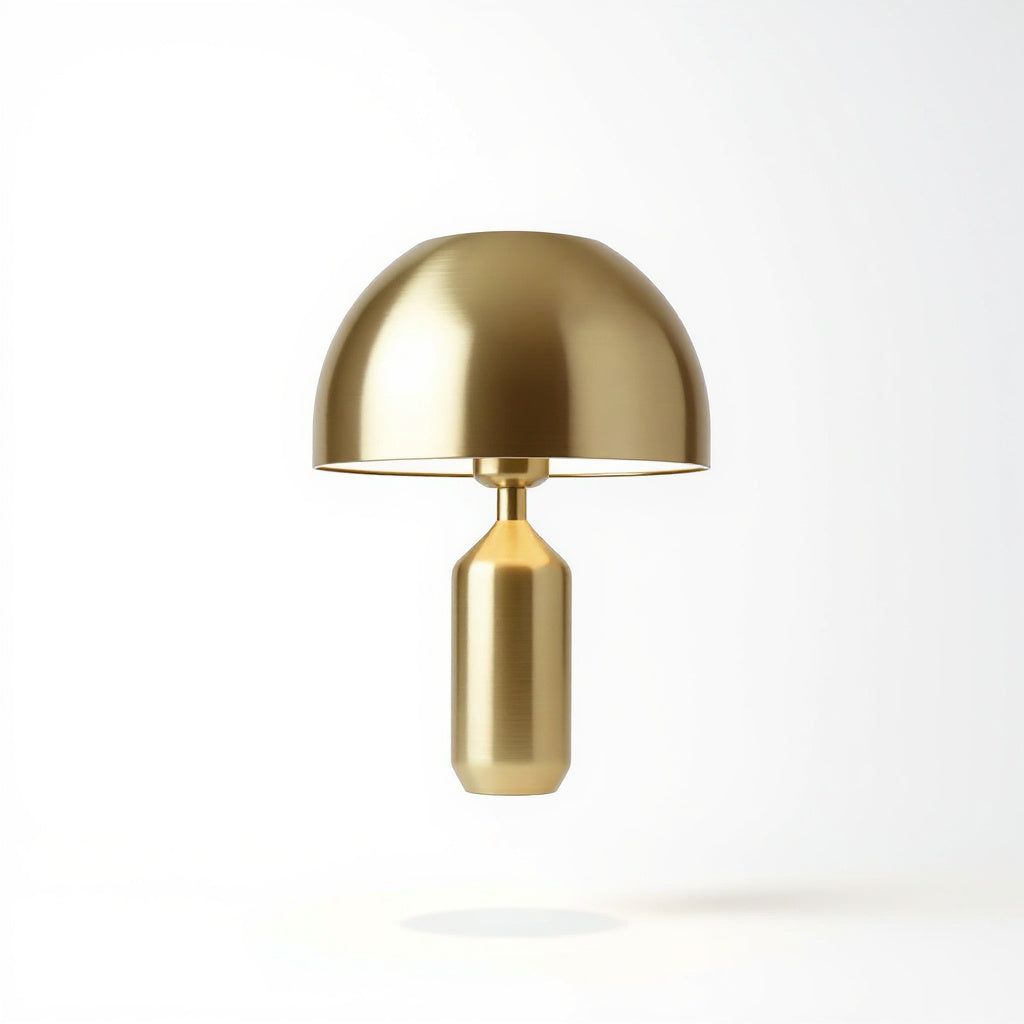 Angle View alt text: Side angle of Brushed Brass Table Lamp 3