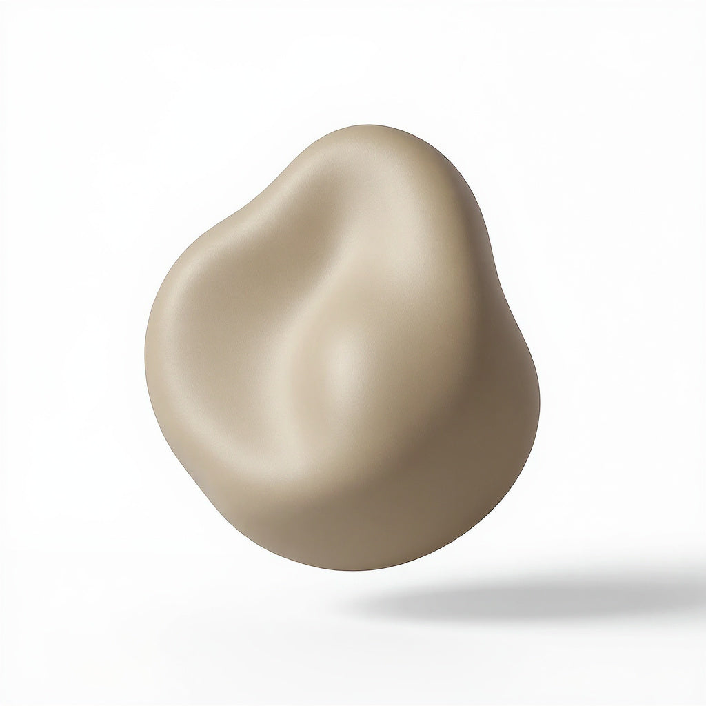 Angle view of sculptural table lamp highlighting neutral tone 3